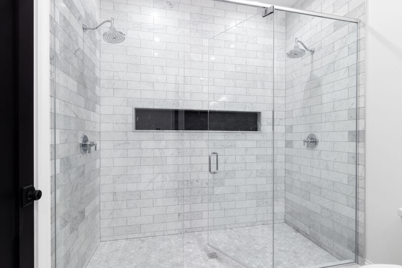 Finished Shower with Frameless Glass
